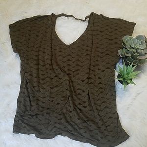 Old Navy Olive Green and Black Shirt